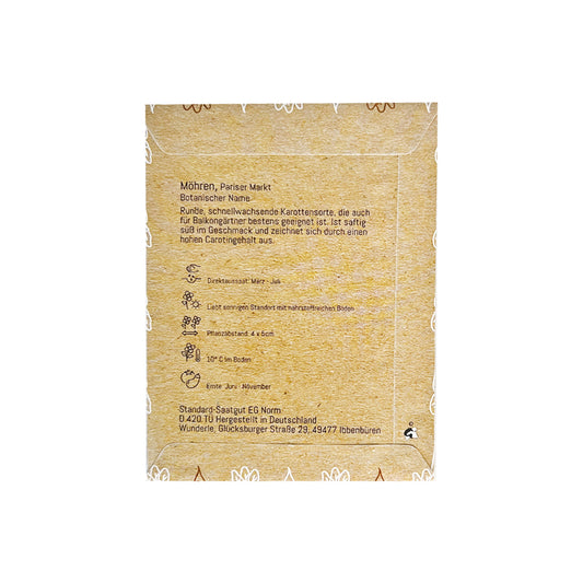 Möhren Samentüte