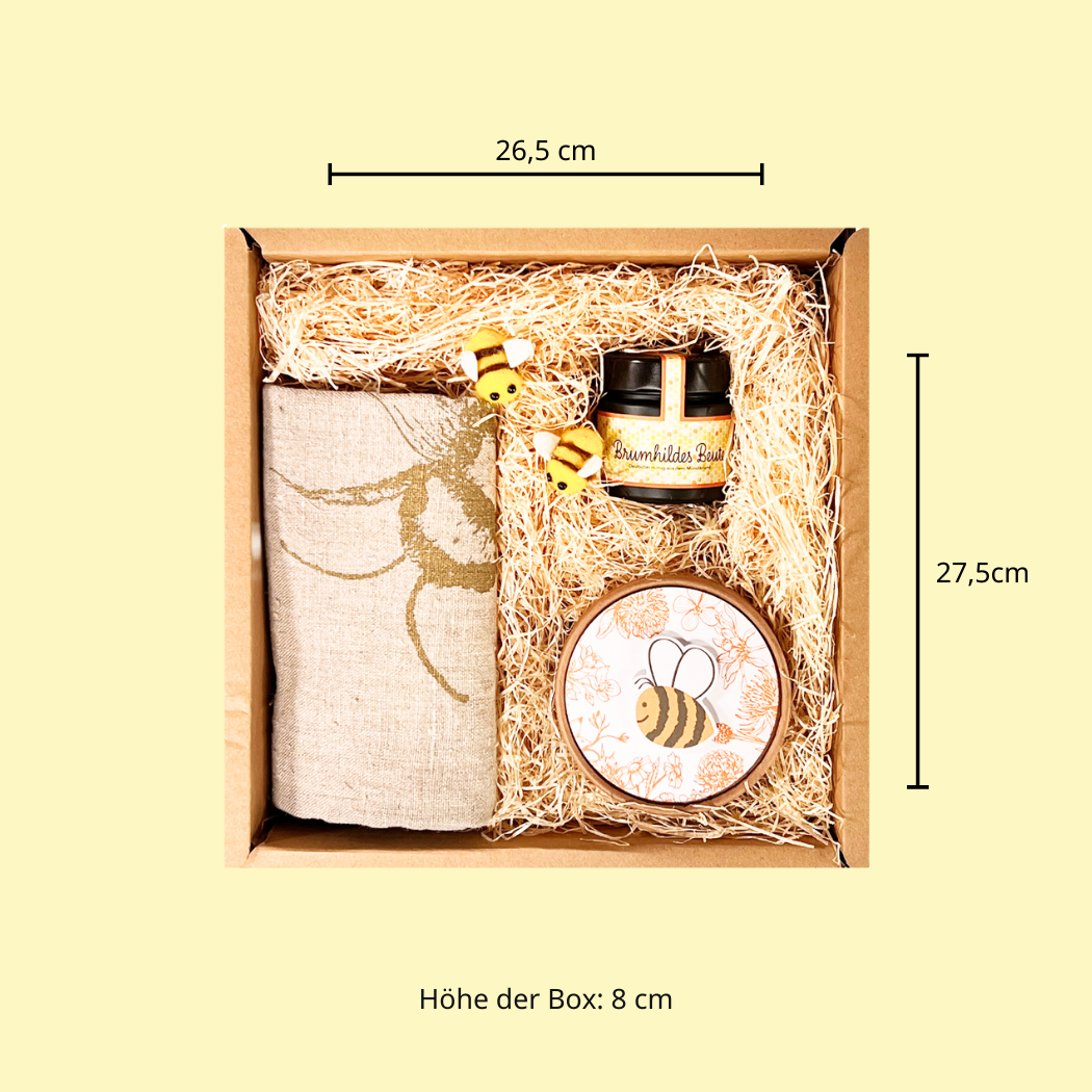 Honig Geschenkset-Gefertigt von Menschen mit Behinderung-Größe der Box: 26,5x27,5x8cm
