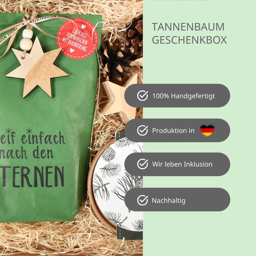 Geschenkset Weihnachtsbaum- Warum du diese Box kaufen solltest – 100 % handgemacht- Produktion in Deutschland- Wir leben Inklusion- nachhaltig