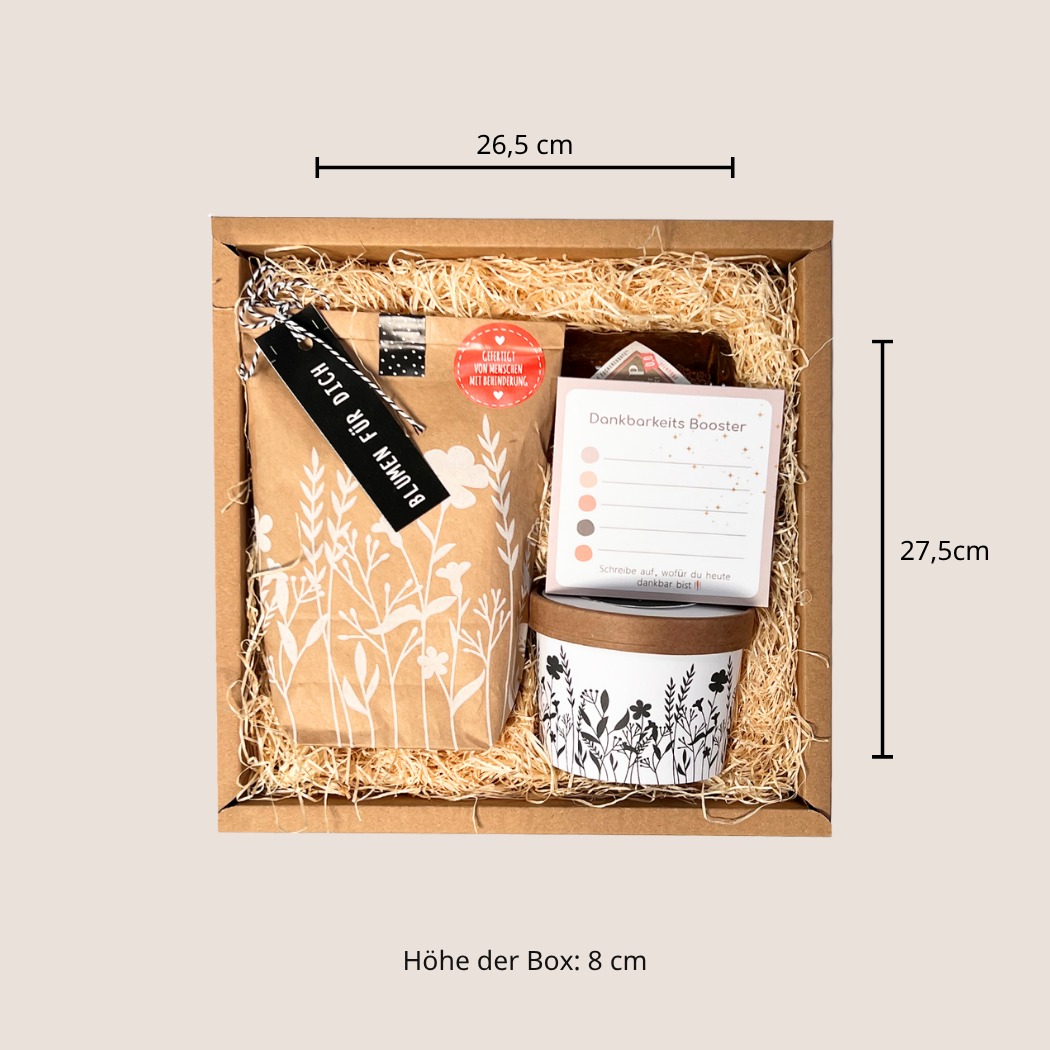 Größe der Box: 26,5x27,5x8cm- Danke schön