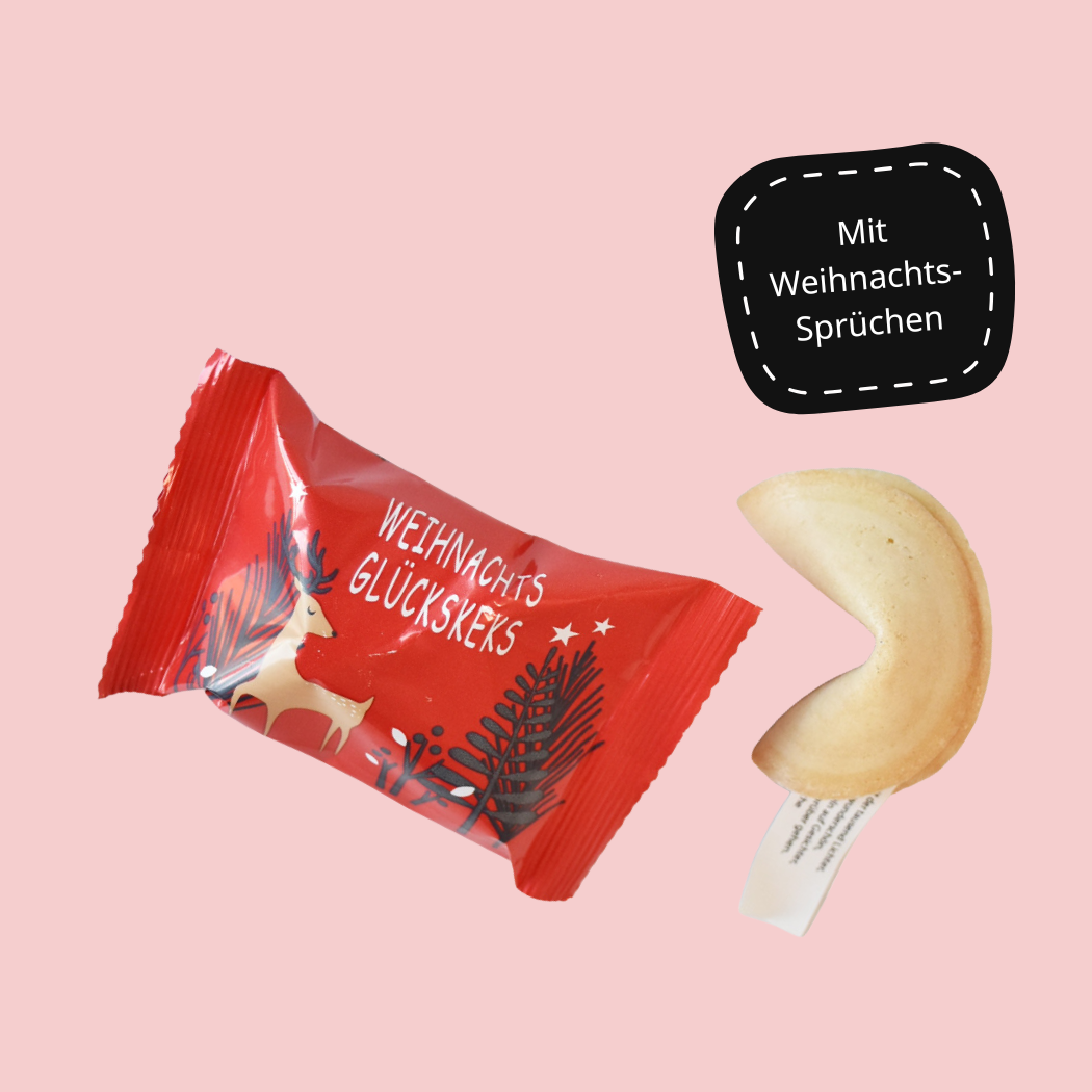Glückskeks mit weihnachtlichen Sprüchen