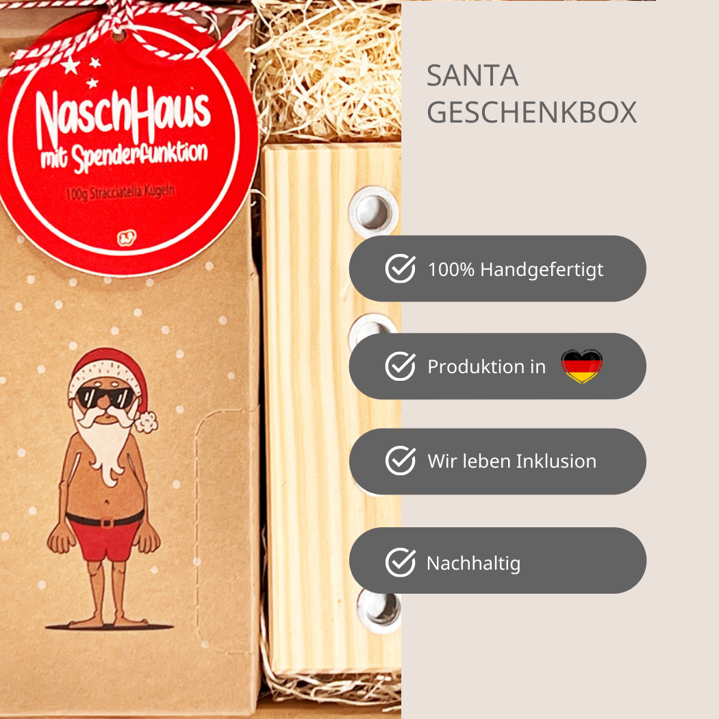 Weihnachts Naschbox- Warum du diese Box kaufen solltest – 100 % handgemacht- Produktion in Deutschland- Wir leben Inklusion- nachhaltig