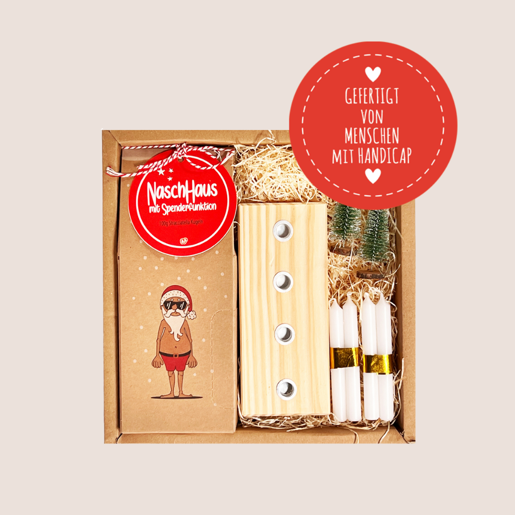 Weihnachten zum Naschen – Die perfekte Geschenkbox für naschbare Weihnachtsfreuden und lustige Geschenkideen-Gefertigt von Menschen mit Behinderung