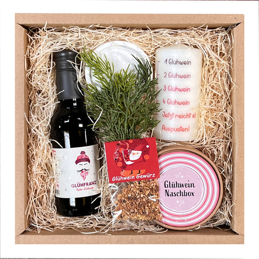 Glühwein Geschenkset mit lustiger Glühwein Kerze
