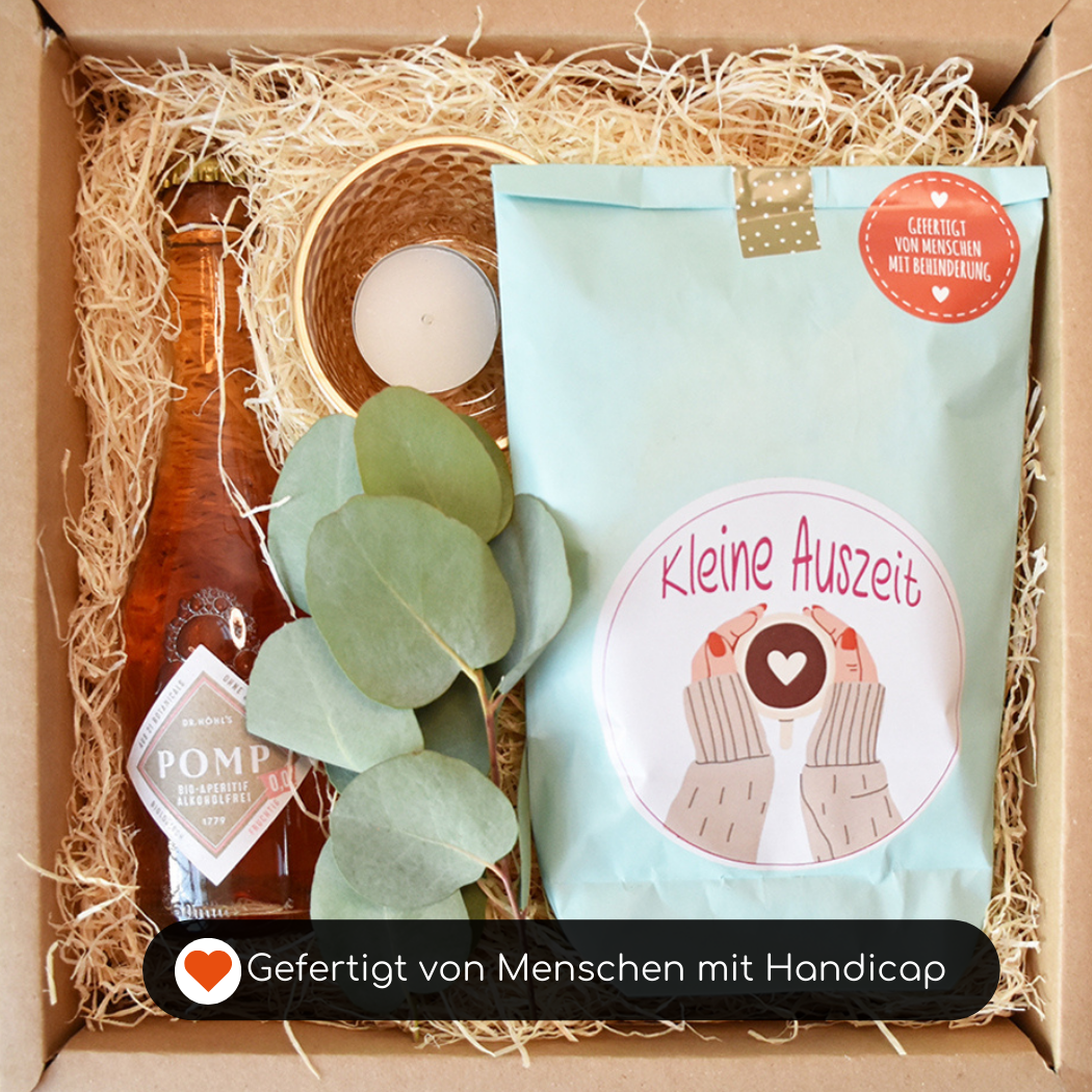 Geschenkbox gefertigt von Menschen mit Handicap