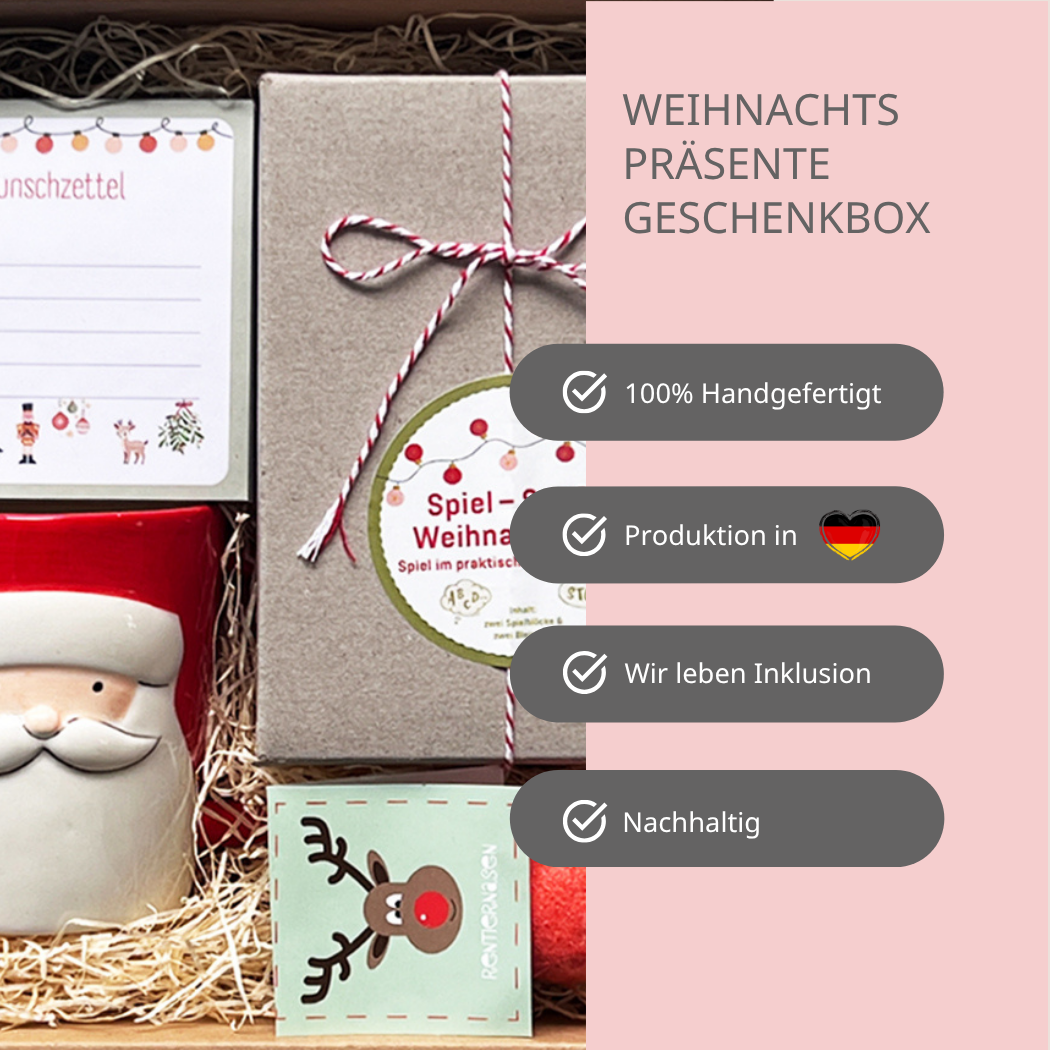 Weihnachtliche Geschenkideen:Warum du diese Box kaufen solltest – 100 % handgemacht- Produktion in Deutschland- Wir leben Inklusion- nachhaltig