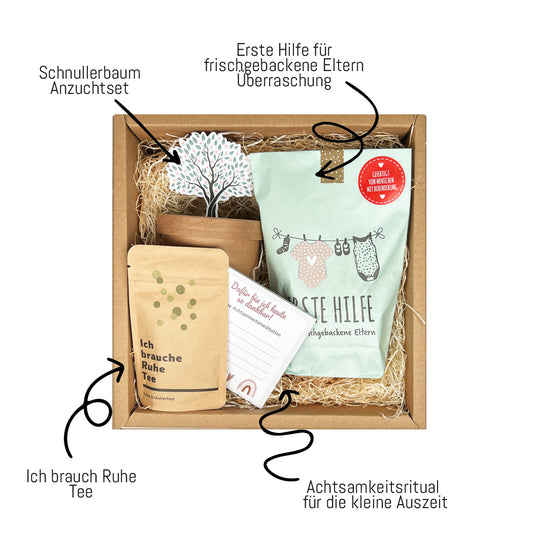 Inhalt der Geschenkbox fürs Baby