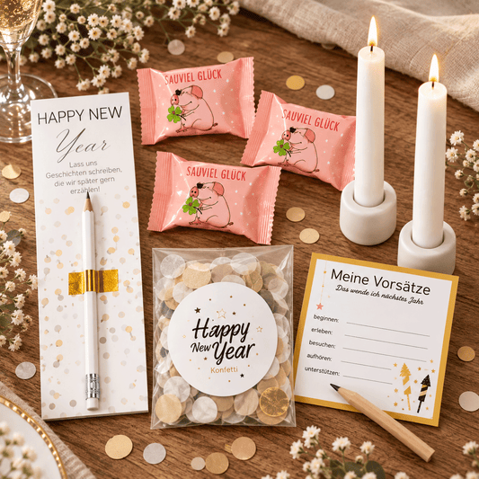 Tischdeko zu Silvester