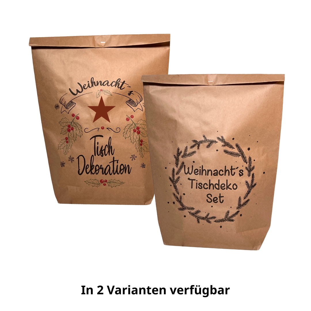 Tischdeko Set Weihnachten in der XL Tüte - 2 Varianten
