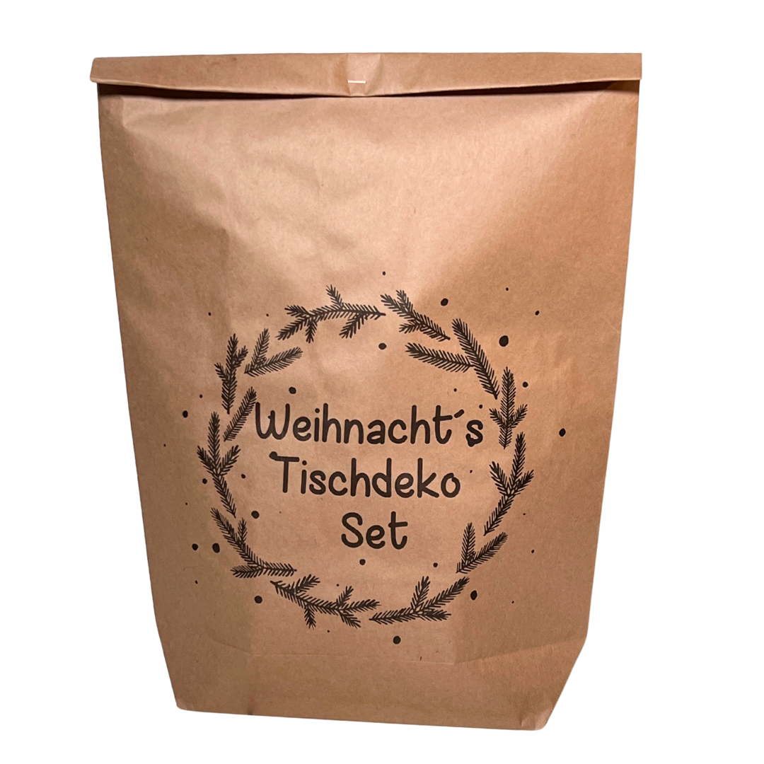 Tischdeko Tüte Weihnachten schwarzes Design