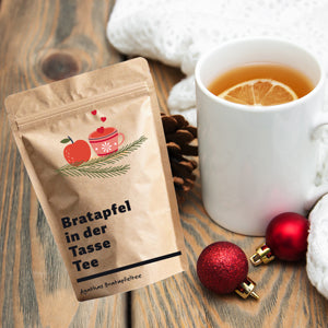 Bratpafel in der Tasse Tee, Rooibos Bratapfeltee