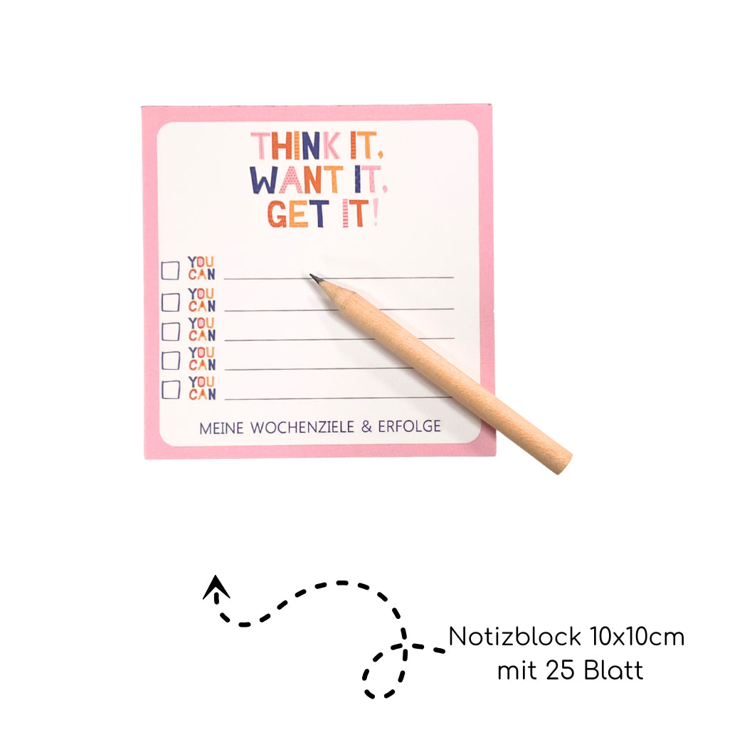Mini Block mit 50 Blättern