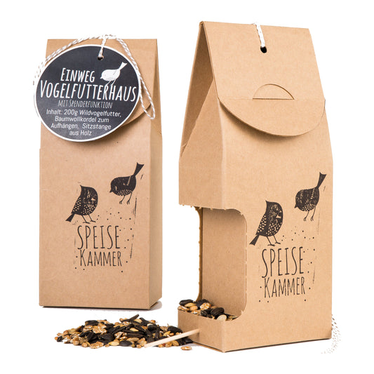 Vogelhaus Geschenk: Öko-Futterstation für Vögel