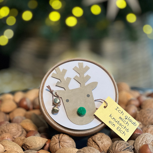 Weihnachtsgeschenk für Freund: - Rudi Rentierbecher mit Schoko Kugeln