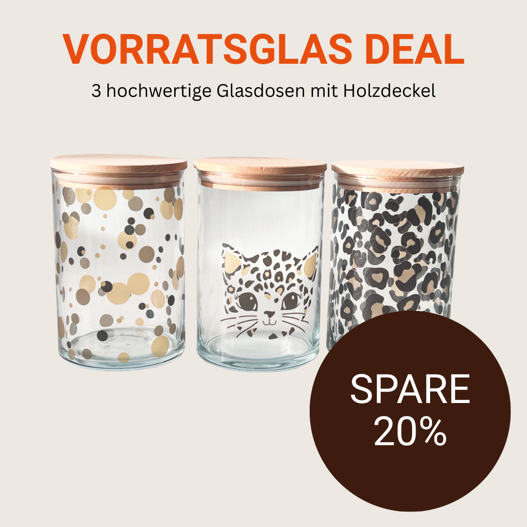 Vorratsglas Set im Leo-Look! - Ein Must-have für Designliebhaber:innen!