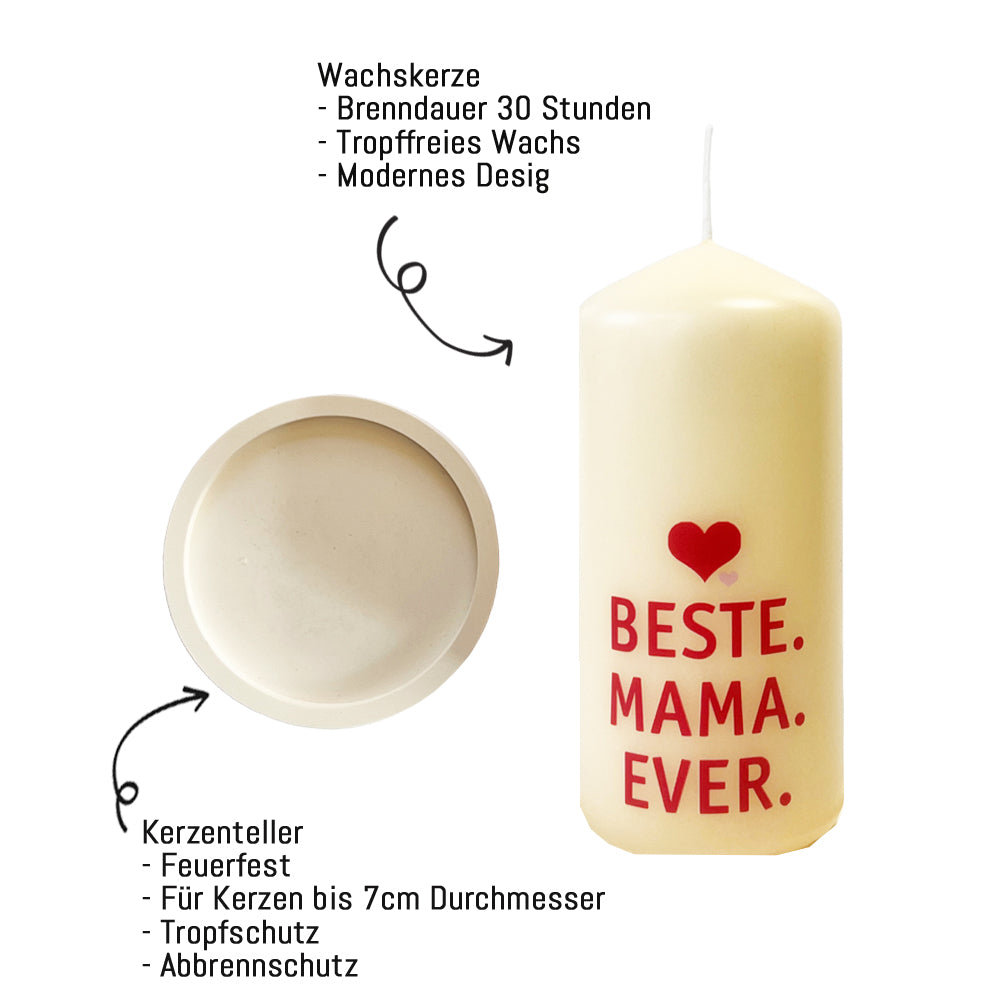 Muttertagskerze Erklärungen und Beschreibung