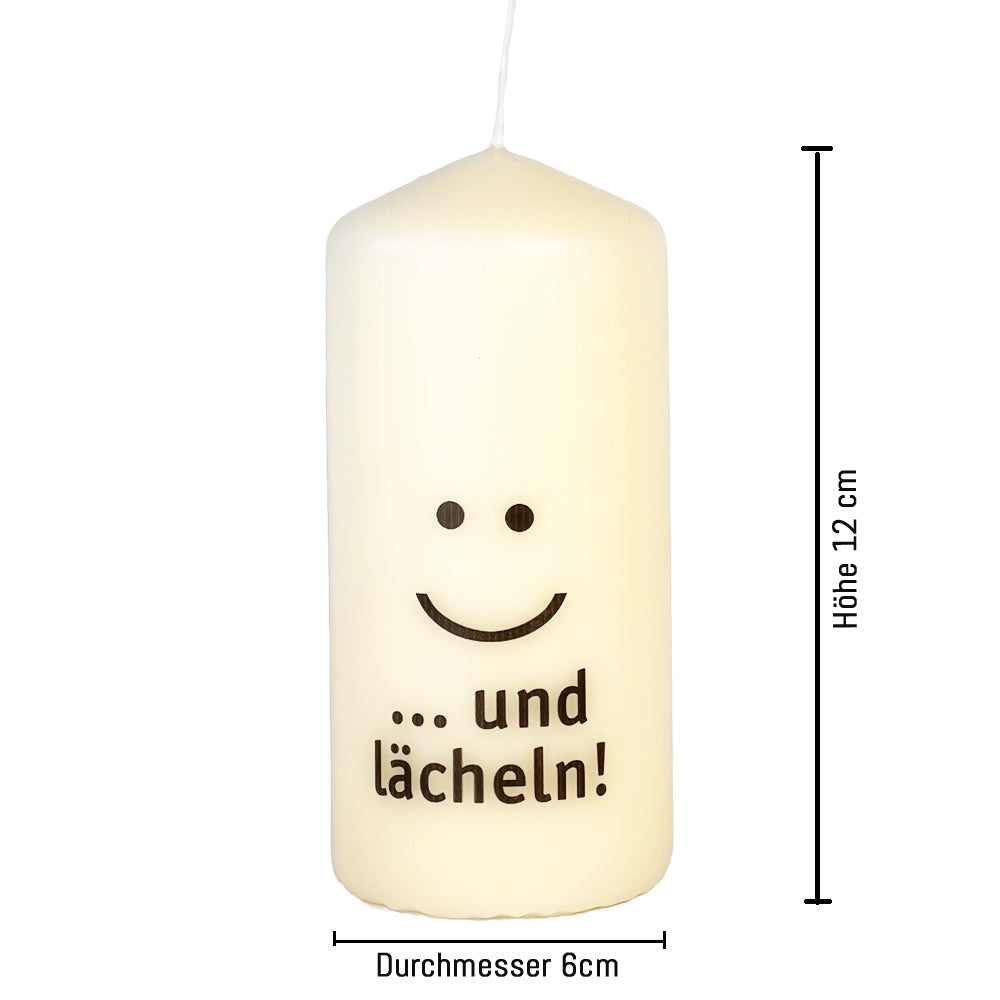 Ein kleines Licht – für Große Gute Laune! Gute Laune Kerze in creme
