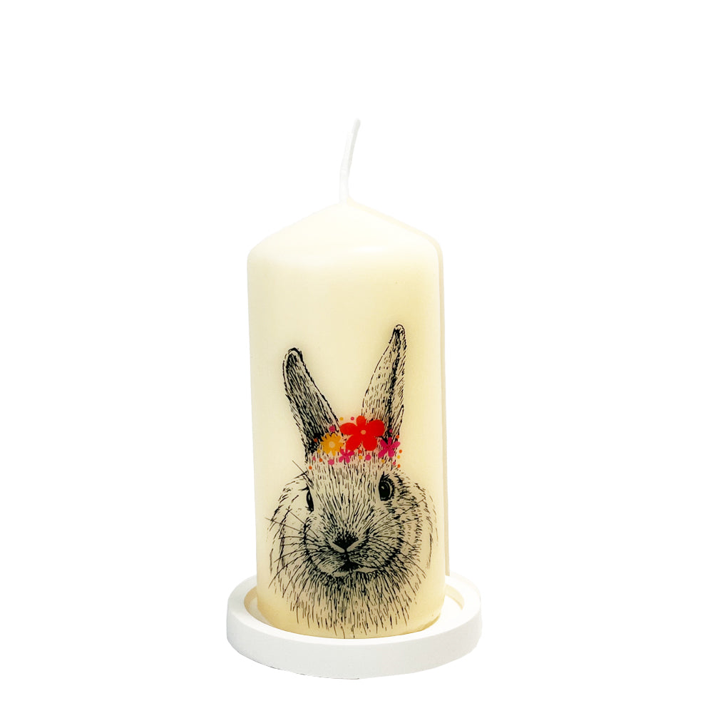 Osterkerze mit Hase