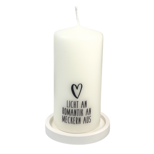Romantische Kerze mit lustigem Spruch