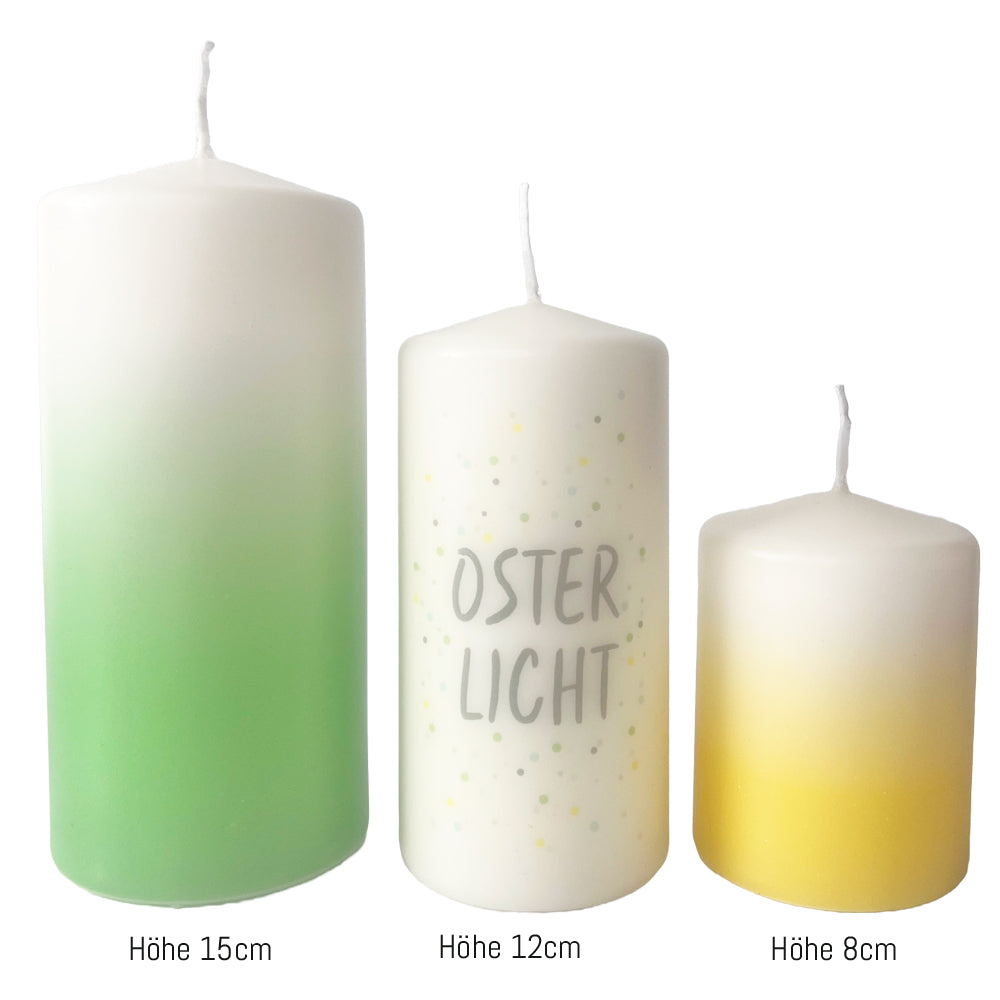 3 verschiedene Größen Osterkerzen