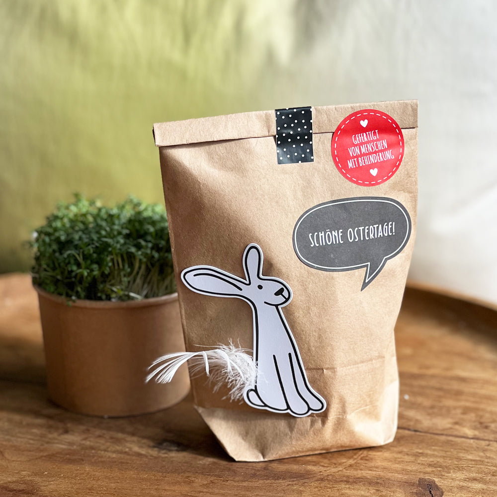 Osterhasen Geschenk: Schöne Ostertage Wundertüte mit Hase