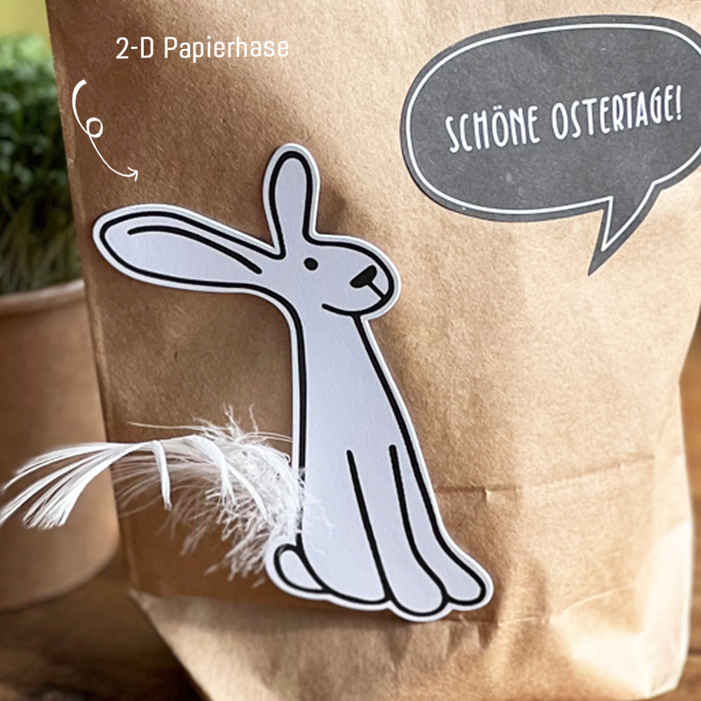 Osterhasen Geschenk: Schöne Ostertage Wundertüte mit Hase