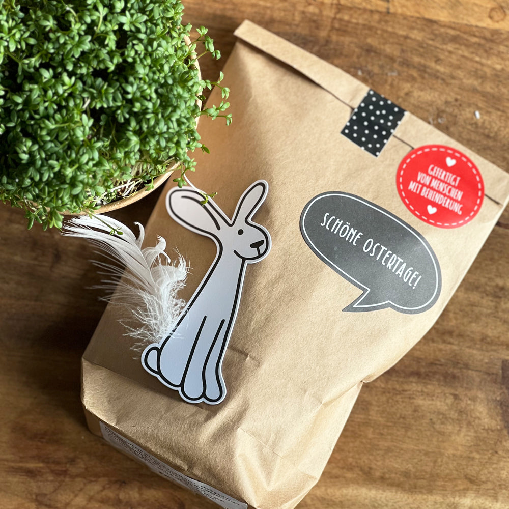 Osterhasen Geschenk & Kresse