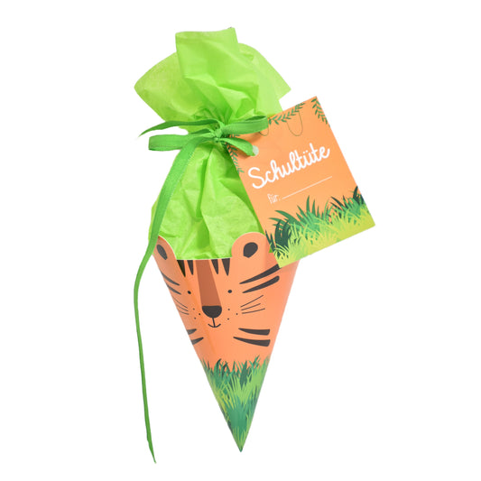 Einschulungsgeschenke: Starte mit der "Tiger Spitztüte" mutig in die Schule! Tigerstarke Schultüte für kleine Abenteurer.