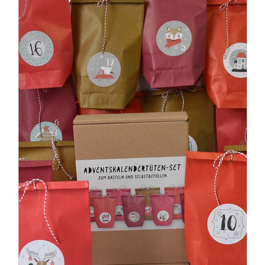 Adventskalender DIY Set rot zum selbst gestalten