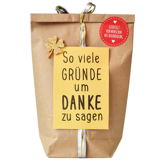 Kleines Dankeschön – Wundertüte mit Gedicht zur Dankbarkeit