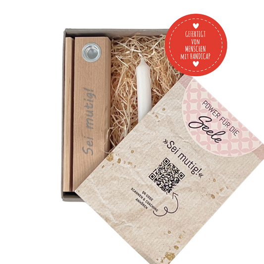 Mutmacher Geschenk für mehr Mut - gefertigt von Menschen mit Behinderung