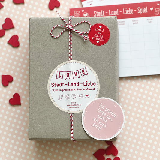Stadt Land Liebe Spiele set für die Hochzeit und für Verliebte