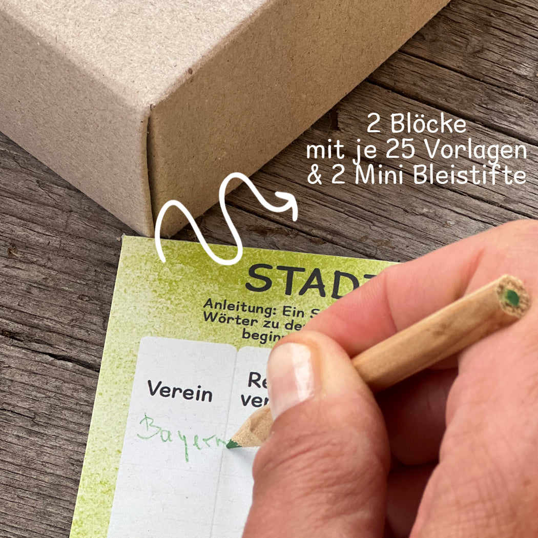 Stadt Land Fußball – Stadt-Land-Tor Spiel im Taschenformat