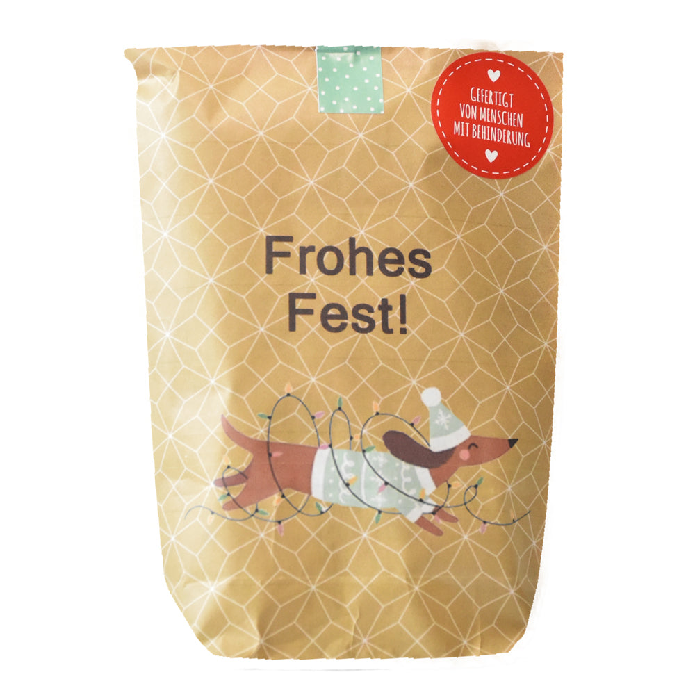 Dackel Geschenk, Wundertute mit weihnachtlichem Dackel