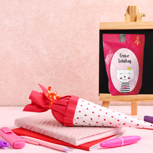 Geschenk Einschulung Katzenmotiv