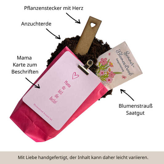Für Mama Blumenstrauß Anzuchtset