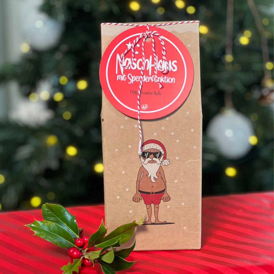 Naschhaus mit witzigem Santa
