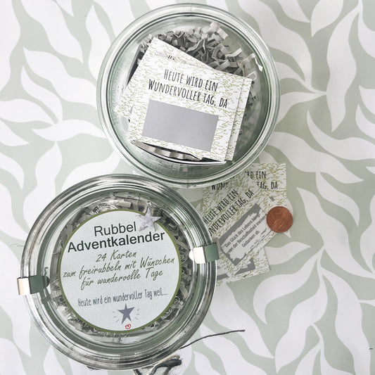 Rubbelkarten Adentskalender: Heute wird ein wundervoller Tag-rubbellos adventskalender