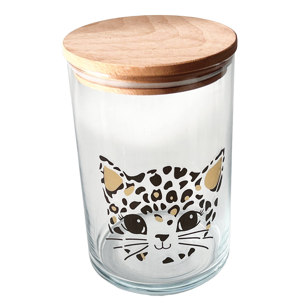 Vorratsglas mit Katze im Leoprint – schön und praktisch zugleich