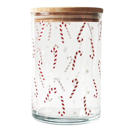 Glas für Süßigkeiten – Zuckerstangen Zauber mit Herz