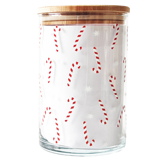 Glas für Süßigkeiten – Zuckerstangen Zauber mit Herz