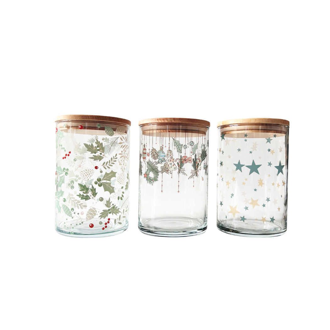 3er Set Vorratsgläser