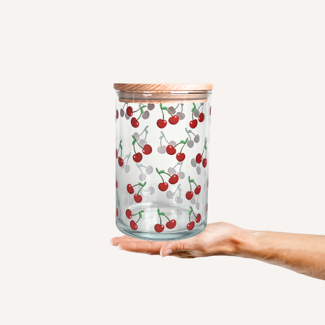 Glasdose aus unserer inklusiven Manufaktur