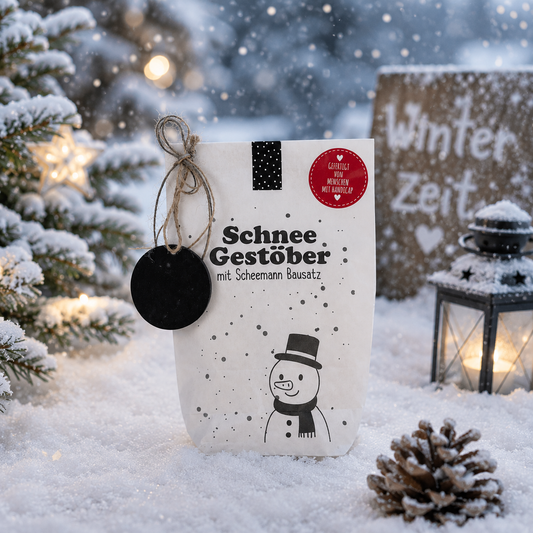 Winter Geschenke mit Schneemann Bausatz für unverhofften Schnee