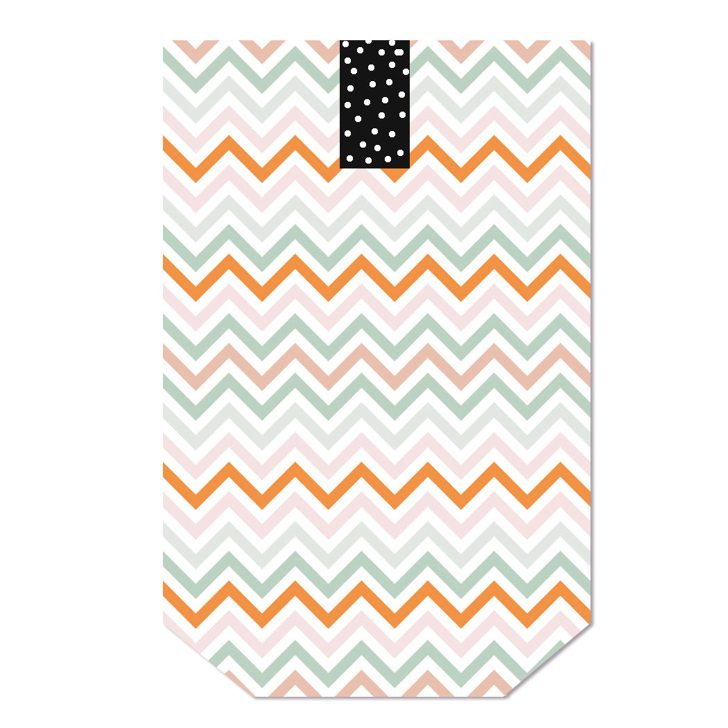 Tüte Vorlage Zickzack pastel