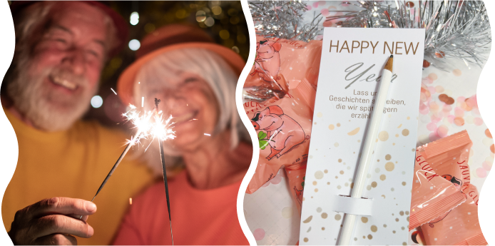 Silvester Geschenke Bildcollage