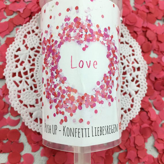 Konfetti Push-Up Kanone: Kleine Liebeserklärung mit großer Wirkung