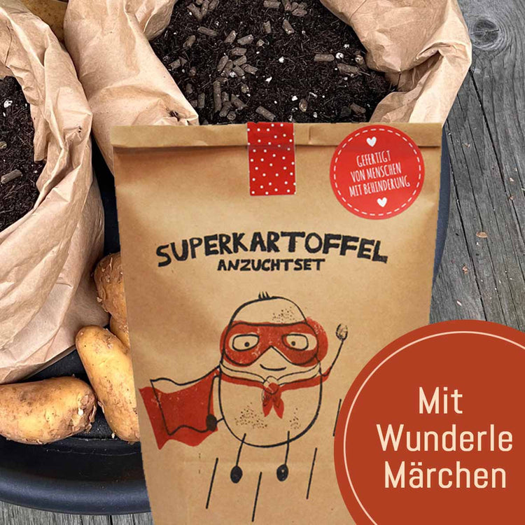 Superkartoffeltüte mit Märchenbutton Kreative Unternehmungen mit Kindern