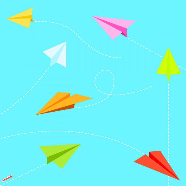 Free Printable: Eine Runde Trudeln mit Wünsch dir was Papierfliegern