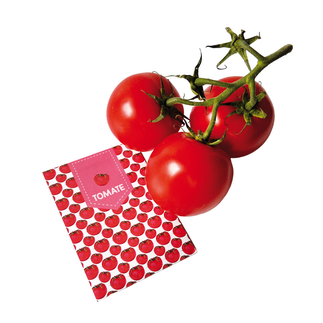 Saattüte mit Tomatenernte
